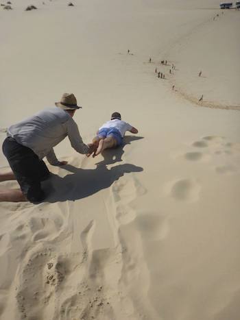 Sand Tobogganing Moreton Island