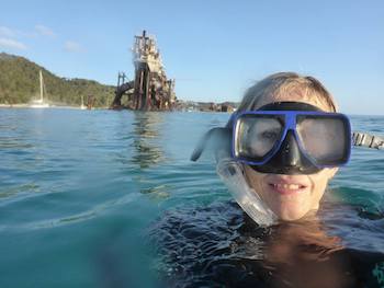 snorkelling wrecks at Moreton Island